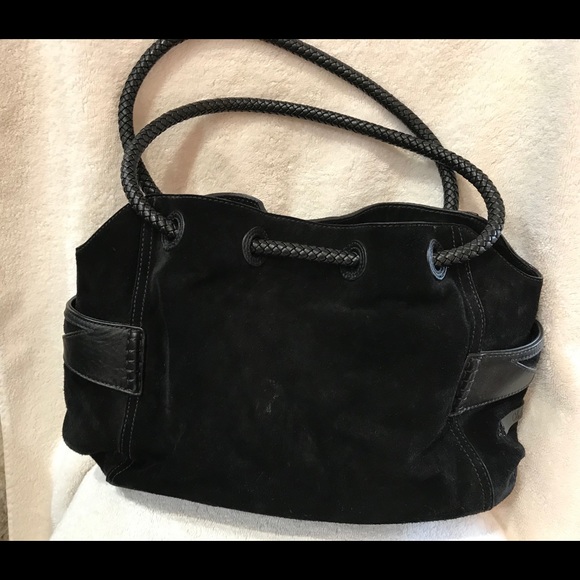 Cole Haan black suede handbag - Picture 2 of 8